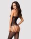 Бодистокинг Obsessive Bodystocking F235 S/M/L, тонкие подвязки, нежный декор, сеточка SO7231 фото 2