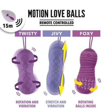 Вагинальные шарики с жемчужным массажем FeelzToys Motion Love Balls Foxy с пультом ДУ, 7 режимов SO3854 фото