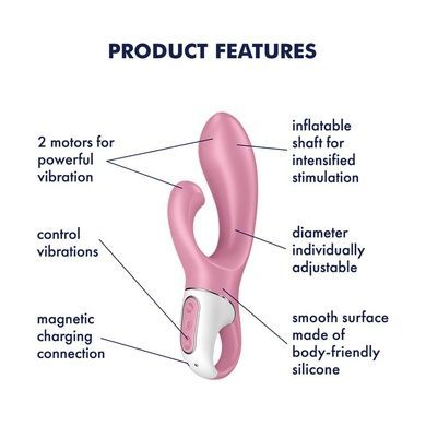 Вібратор-кролик надувний Satisfyer Air Pump Bunny 2 SO8412 фото