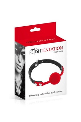 Классический кляп с силиконовым шариком Fetish Tentation Silicone Gag Ball Red SO3734 фото