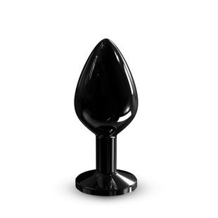 Металева анальна пробка із прикрасою у вигляді кристалу Dorcel - Diamond Plug BLACK M SO7809 фото