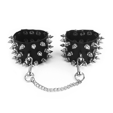 Наручники с шипами Art of Sex - Rose Spiked Leather Handcuffs, натуральная кожа SO7654 фото