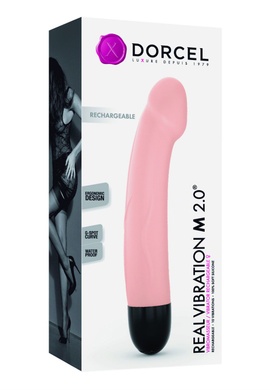 Вібратор Dorcel Real Vibration M Flesh 2.0, діаметр 3,7см, перезаряджається, для точки G SO3819 фото