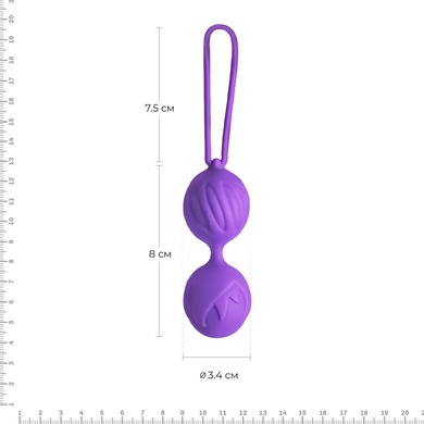 Вагінальні кульки Adrien Lastic Geisha Lastic Balls Mini Violet (S), діаметр 3,4 см, вага 85 гр AD40443 фото