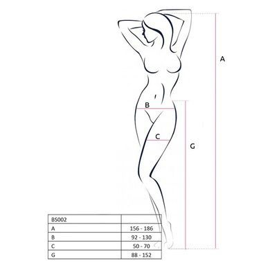 Бодістокінг Passion BS002 white, імітація панчіх і пояса PBS002W фото