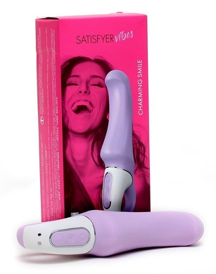 Мощный вибратор Satisfyer Vibes Charming Smile с гибким стволом, литой силикон SO2201 фото