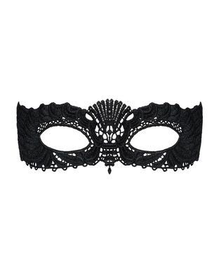 Кружевная маска Obsessive A700 mask, единый размер, черная SO7186 фото