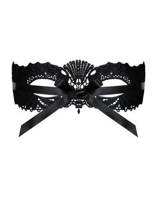 Кружевная маска Obsessive A700 mask, единый размер, черная SO7186 фото
