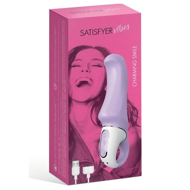 Мощный вибратор Satisfyer Vibes Charming Smile с гибким стволом, литой силикон SO2201 фото