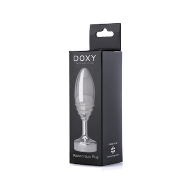 Анальная пробка DOXY Butt Plug RIBBED SO8031 фото