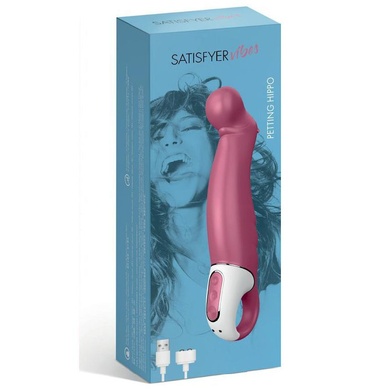 Мощный вибратор Satisfyer Vibes Petting Hippo с гибким стволом, литой силикон SO2202 фото