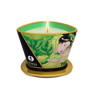 Массажная свеча Shunga Massage Candle &ndash; Exotic Green Tea (170 мл) с афродизиаками SO2515 фото