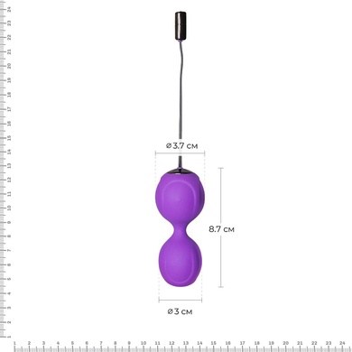 Вагинальные шарики с вибрацией Adrien Lastic Kegel Vibe Purple, диаметр 3,7см AD40753 фото