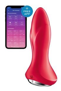 Анальная смарт вибропробка с жемчужным массажем Satisfyer Rotator Plug 1+ Red SO6277 фото