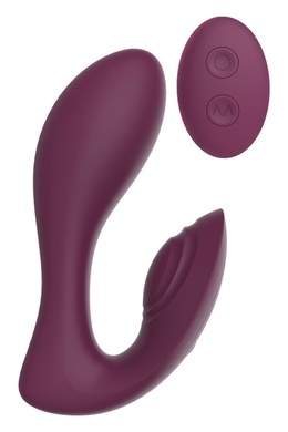 Вибратор двойной стимуляцией с пультом управления Dream Toys Essentials Ultra Dual Vibe, фиолетовый DT22096 фото