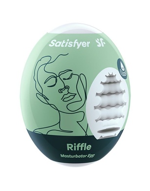 Самозмащувальний мастурбатор-яйце Satisfyer Masturbator Egg Single Riffle, одноразовий, не вимагає з SO5520 фото