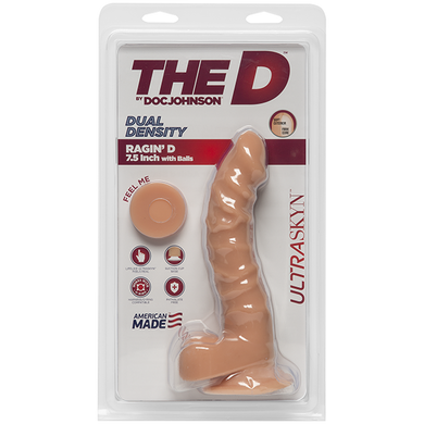 Фалоімітатор Doc Johnson The D - Ragin D - 7,5 Inch With Balls - ULTRASKYN, діаметр 3,8 см SO1573 фото