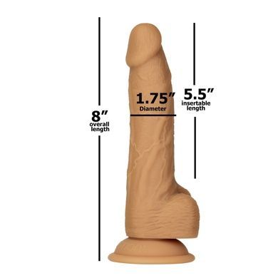 Фалоімітатор ADDICTION - 8" DUAL DENSITY SILICONE DILDO - CARAMEL SO8243 фото