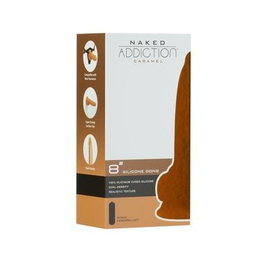 Фалоімітатор ADDICTION - 8" DUAL DENSITY SILICONE DILDO - CARAMEL SO8243 фото