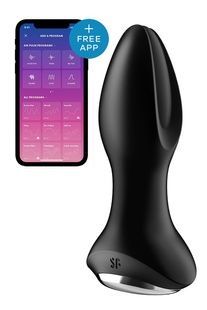 Анальная смарт вибропробка с жемчужным массажем Satisfyer Rotator Plug 2+ Black SO6279 фото
