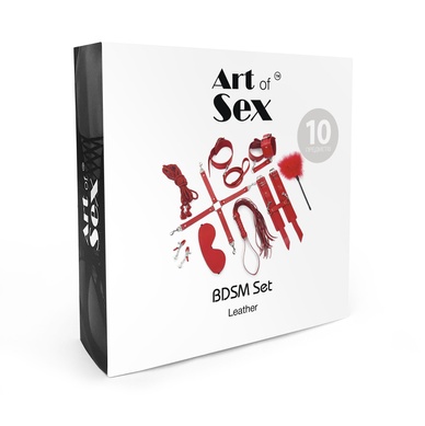 Набор Art of Sex - BDSM Set Leather, 10 предметов, натуральная кожа, Черный SO7138 фото