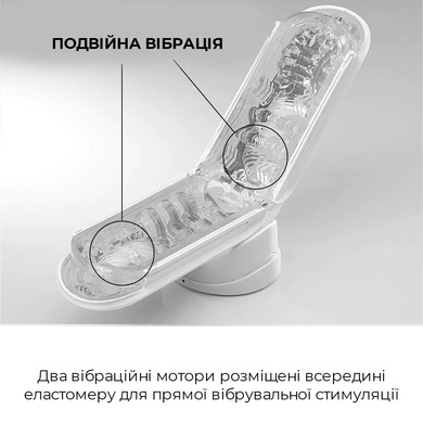 Мастурбатор Tenga Flip Zero Electronic Vibration White, змінна інтенсивність, розкладний SO2010 фото