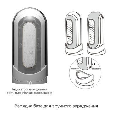 Мастурбатор Tenga Flip Zero Electronic Vibration White, змінна інтенсивність, розкладний SO2010 фото