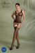 Бодістокінг Passion ECO BS001 One Size black, з доступом, імітація підв&rsquo;язок, флористичний декор SO7065 фото 3