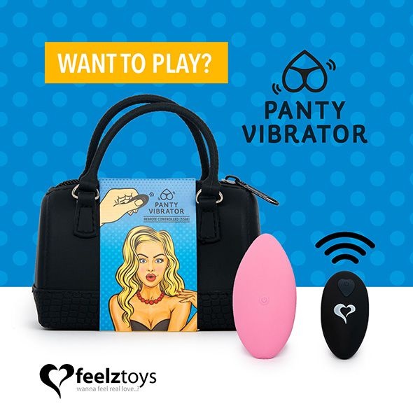 Вібратор в трусики FeelzToys Panty Vibrator Pink з пультом дистанційного керування, 6 режимів роботи SO3849 фото