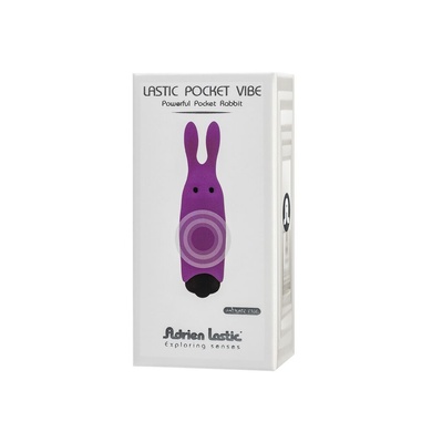 Вибропуля Adrien Lastic Pocket Vibe Rabbit Purple со стимулирующими ушками AD33483 фото