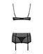 Еротичний костюм покоївки Obsessive Maidme set 5pcs L/XL, бюстгальтер, пояс з фартухом, панчохи, стр SO7291 фото 6