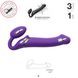 Безремневой страпон с вибрацией Strap-On-Me Vibrating Violet L, диаметр 3,7см, пульт ДУ, регулируемы SO3826 фото 2