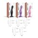 Насадка для страпона Strap-On-Me DILDO PLUG CURVY ROSE DRAGEE METALLIC - M SO7820 фото 3