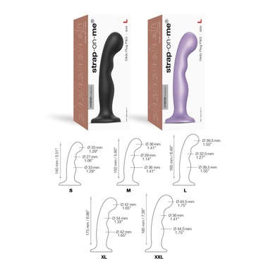 Насадка для страпона Strap-On-Me DILDO PLUG P&G LILAS METALLIC - M SO7821 фото