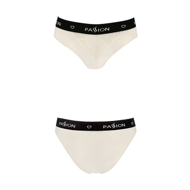 Трусики с широкой резинкой и кружевом Passion PS001 PANTIES ecru, size M SO4164 фото