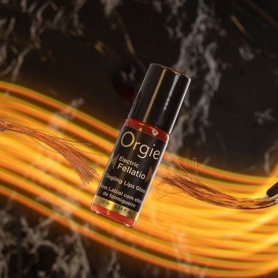 Блеск для губ с эффектом вибрации Orgie Electric Fellatio Lips Gloss, 10 мл, вкус фруктового ассорти SX1548 фото