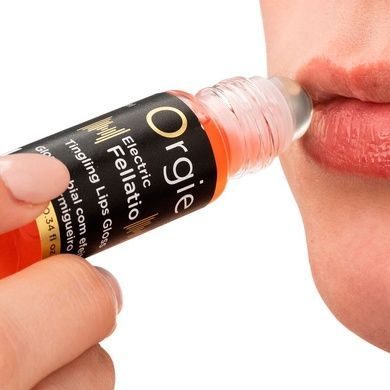Блеск для губ с эффектом вибрации Orgie Electric Fellatio Lips Gloss, 10 мл, вкус фруктового ассорти SX1548 фото