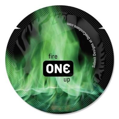 Презерватив ONE Glowing Pleasures, 1 шт, світиться у темряві, зі змащенням SX0747 фото