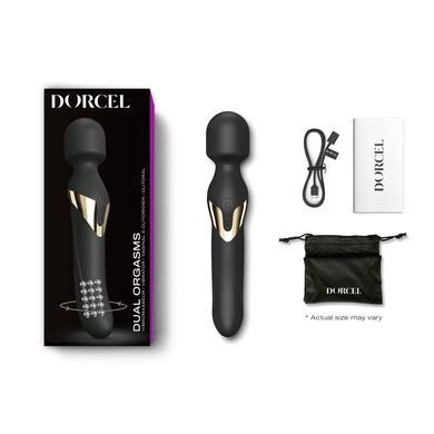 Вібромасажер 2-в-1 Dorcel Dual Orgasms Gold класичний масажер і вібратор з перловим масажем SO2347 фото