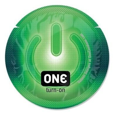 Презерватив ONE Glowing Pleasures, 1 шт, світиться у темряві, зі змащенням SX0747 фото