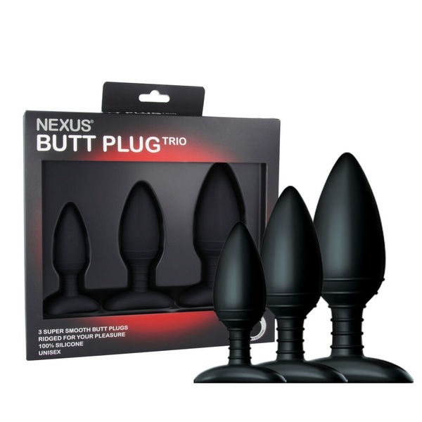 Набор анальных пробок Nexus Butt Plug Trio, макс. диаметр 3–4–5 см SO2743 фото