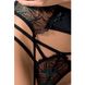 Комплект белья FLORIS SET black S/M - Passion Exclusive: лиф, трусики, пояс для чулок PS23711 фото 5