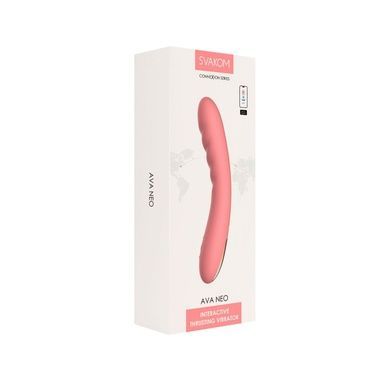 Смарт-вібратор з пульсацією Svakom Ava Neo Peach Pink, 15 режимів роботи, водонепроникний SX1112 фото