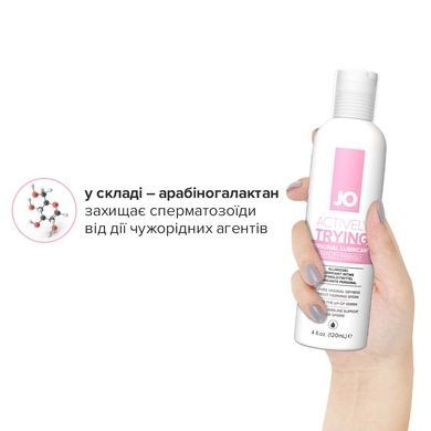 Лубрикант способствующий оплодотворению System JO Actively Trying (120 мл), содержит арабиногалактан SO2449 фото