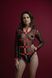 Збруя з ланцюгом та фіксаторами Feral Feelings Harness with Cuffs Red SO8253 фото 1