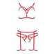 Комплект білизни MAGALI SET OpenBra red L/XL - Passion Exclusive: стрепи: ліф, трусики і пояс PS23801 фото 4