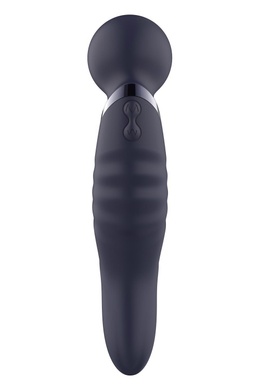 Вібратор мікрофон вигнутий подвійної стимуляції Dream Toys Glam Dual Wand Vibe, фіолетовий DT22108 фото