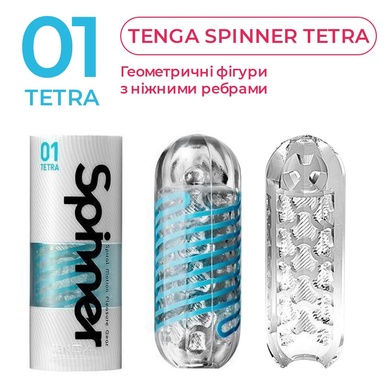 Мастурбатор Tenga Spinner 01 Tetra з пружною стимулювальною спіраллю всередині, ніжна спіраль SO2746 фото