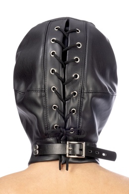 Капюшон с кляпом для БДСМ Fetish Tentation BDSM hood in leatherette with removable gag SO4673 фото