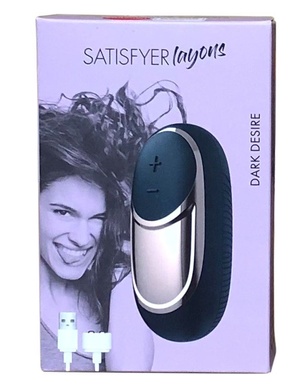 Потужний вібратор Satisfyer Lay-On - Dark Desire, водонепроникний, 15 режимів роботи SO2865 фото